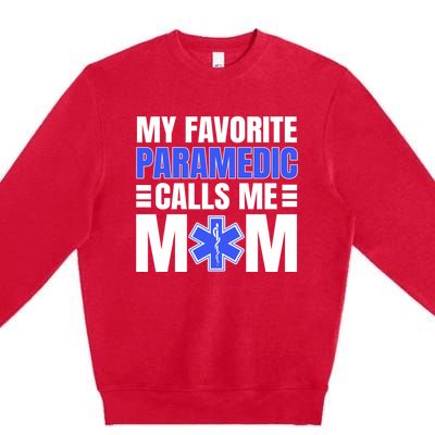 Paramedic Mom Ambulance Attendant Emt Mother's Day Gift Premium Crewneck Sweatshirt