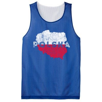 Polish Map And Flag Souvenir Distressed Poland Gift Mesh Reversible Basketball Jersey Tank