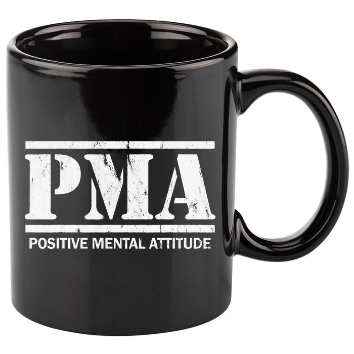 Positive Mental Attitude . PMA 11oz C Handle Ceramic Mug