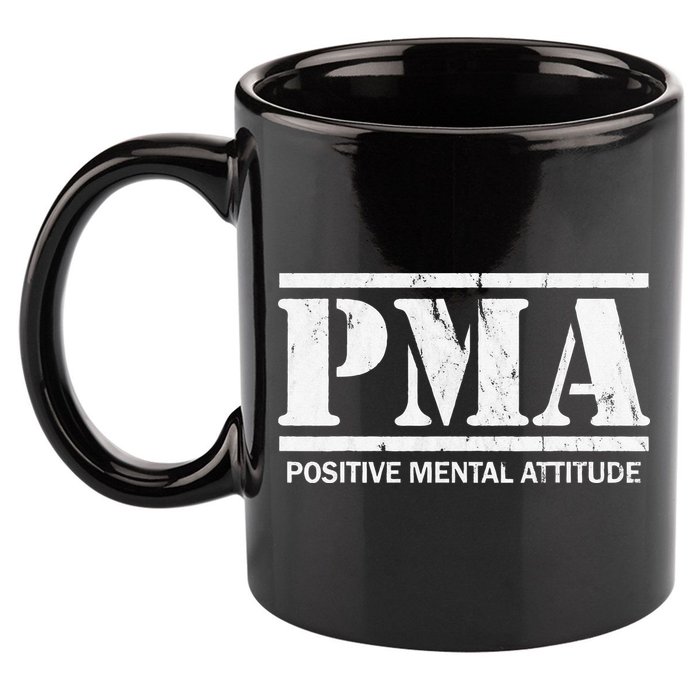 Positive Mental Attitude . PMA 11oz C Handle Ceramic Mug