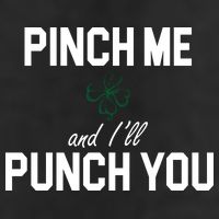 Pinch Me And I'll Punch You Funny St Patrick's Day 7 Panel Mesh Trucker Snapback Hat