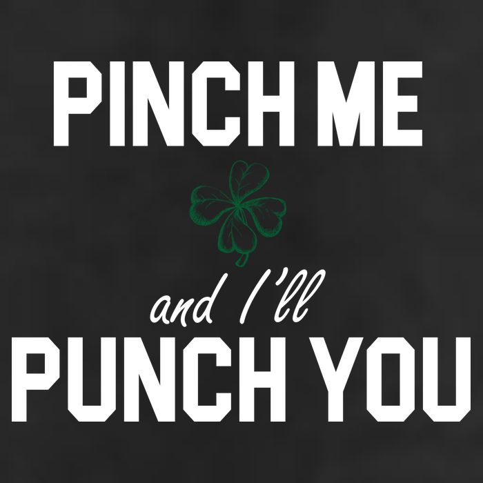 Pinch Me And I'll Punch You Funny St Patrick's Day 7 Panel Mesh Trucker Snapback Hat