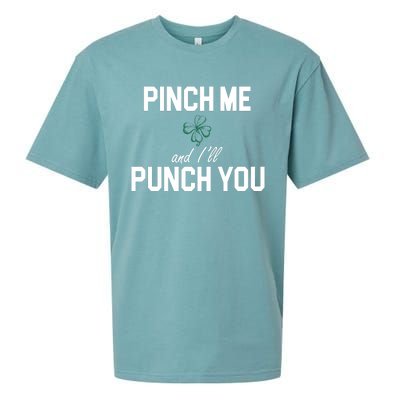 Pinch Me And I'll Punch You Funny St Patrick's Day Sueded Cloud Jersey T-Shirt