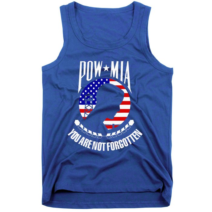 Pow Mia American Flag You Are Not Forgotten Tank Top