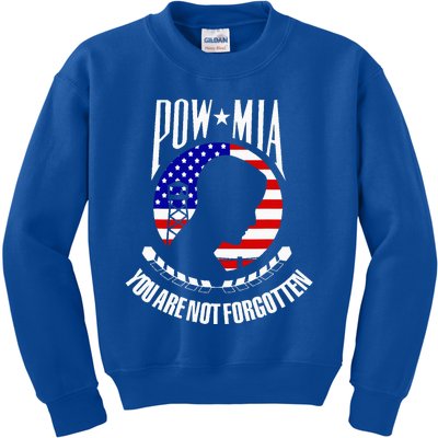 Pow Mia American Flag You Are Not Forgotten Kids Sweatshirt