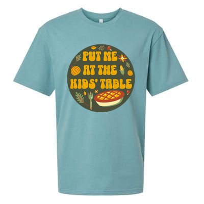 Put Me At The Table Funny Thanksgiving Sueded Cloud Jersey T-Shirt