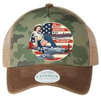 P51 Mustang Airplane S For Wwii Pinup Legacy Tie Dye Trucker Hat