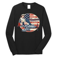 P51 Mustang Airplane S For Wwii Pinup Long Sleeve Shirt