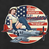 P51 Mustang Airplane S For Wwii Pinup 15oz Campfire Ceramic Mug