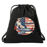 P51 Mustang Airplane S For Wwii Pinup Drawstring Bag