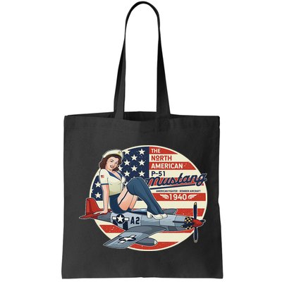 P51 Mustang Airplane S For Wwii Pinup Bag