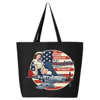 P51 Mustang Airplane S For Wwii Pinup 25L Jumbo Tote