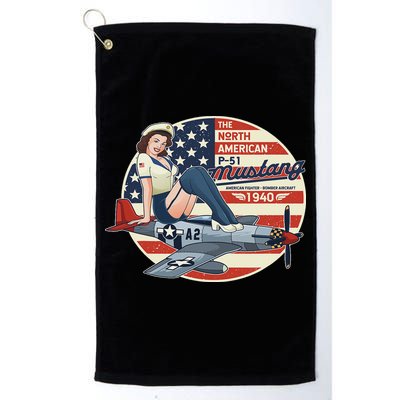 P51 Mustang Airplane S For Wwii Pinup Golf Towel