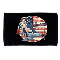 P51 Mustang Airplane S For Wwii Pinup Microfiber Hand Towel