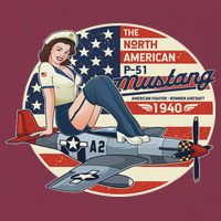 P51 Mustang Airplane S For Wwii Pinup 16oz Travel Tumbler