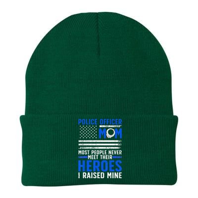 Police Mom Art For Cop Mother Women Police Officer Lovers Knit Cap Winter Beanie