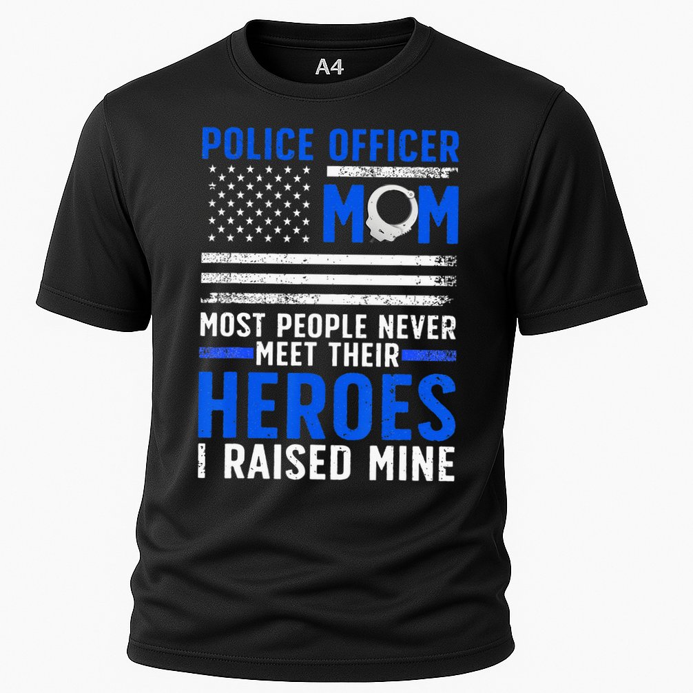 Police Mom Art For Cop Mother Women Police Officer Lovers Performance Shirt