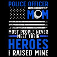 Police Mom Art For Cop Mother Women Police Officer Lovers T-Shirt