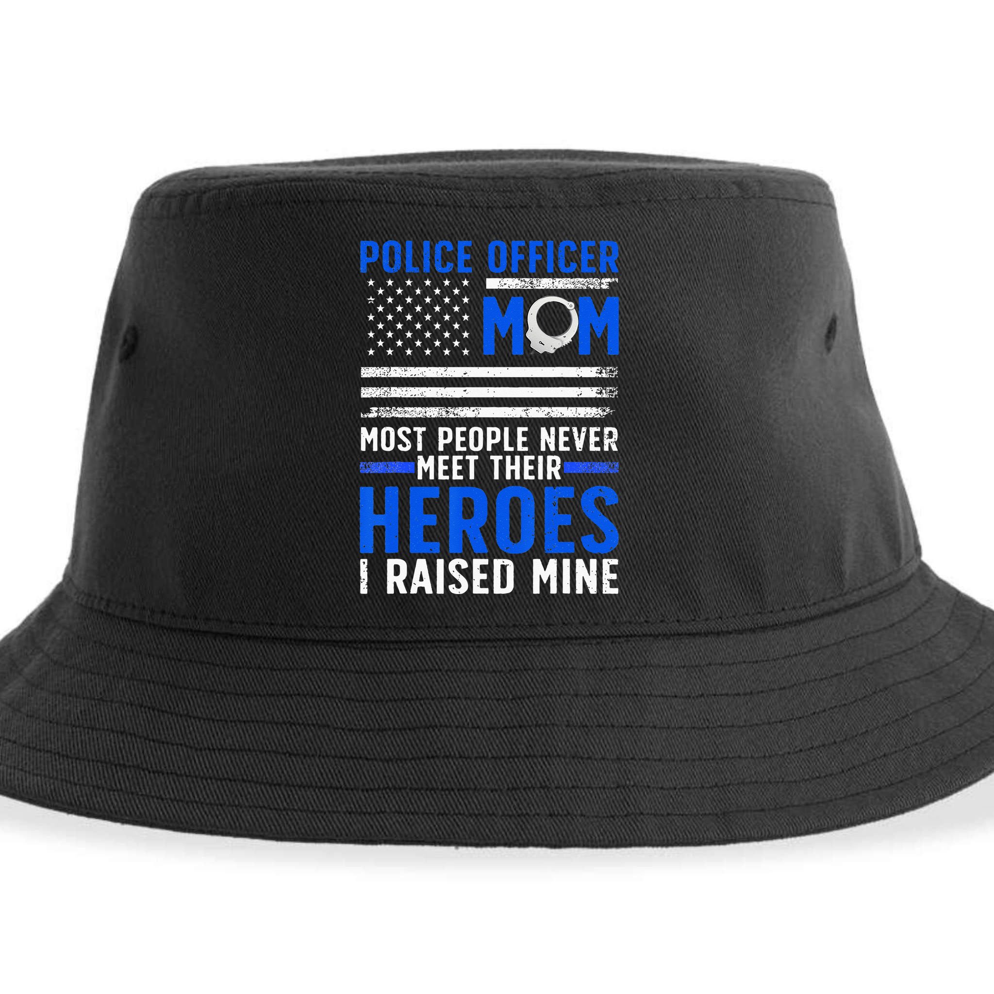 Police Mom Art For Cop Mother Women Police Officer Lovers Sustainable Bucket Hat
