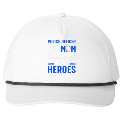 Police Mom Art For Cop Mother Women Police Officer Lovers Snapback Five-Panel Rope Hat