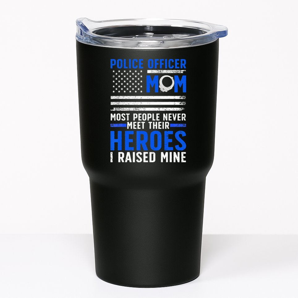 Police Mom Art For Cop Mother Women Police Officer Lovers Tumbler