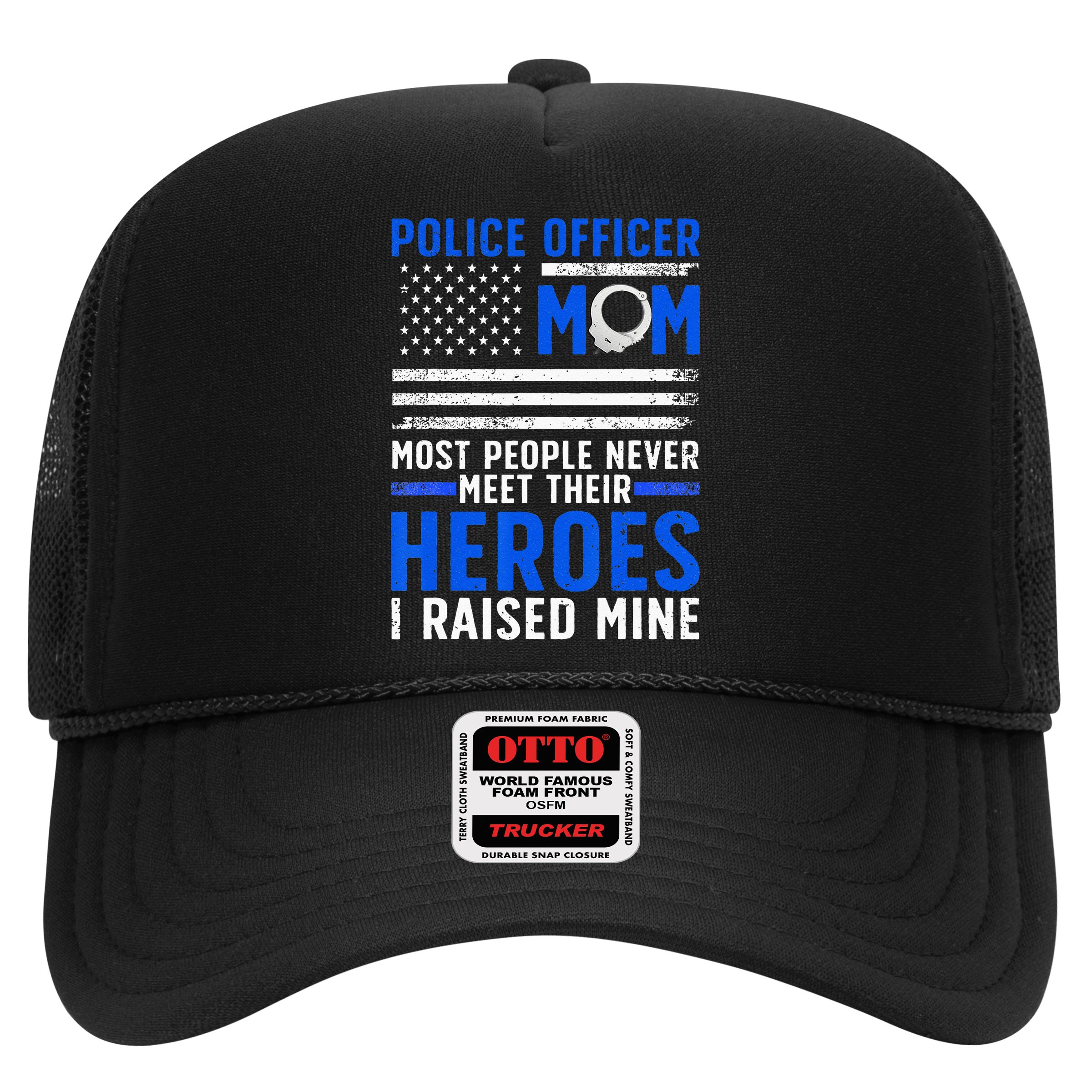 Police Mom Art For Cop Mother Women Police Officer Lovers Hat