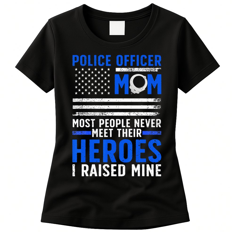Police Mom Art For Cop Mother Women Police Officer Lovers Womens T-Shirt