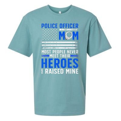 Police Mom Art For Cop Mother Women Police Officer Lovers Sueded Cloud Jersey T-Shirt