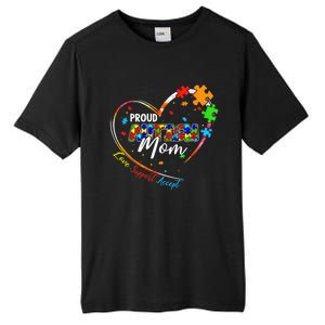 Proud Mom Autism Awareness Family Matching Tee Heart Puzzle Cute Gift Tall Fusion ChromaSoft Performance T-Shirt