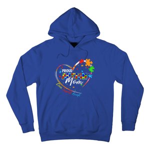 Proud Mom Autism Awareness Family Matching Tee Heart Puzzle Cute Gift Hoodie