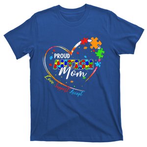 Proud Mom Autism Awareness Family Matching Tee Heart Puzzle Cute Gift T-Shirt