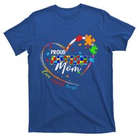 Proud Mom Autism Awareness Family Matching Tee Heart Puzzle Cute Gift T-Shirt