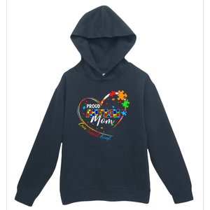 Proud Mom Autism Awareness Family Matching Tee Heart Puzzle Cute Gift Urban Pullover Hoodie