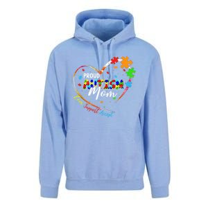 Proud Mom Autism Awareness Family Matching Tee Heart Puzzle Cute Gift Unisex Surf Hoodie