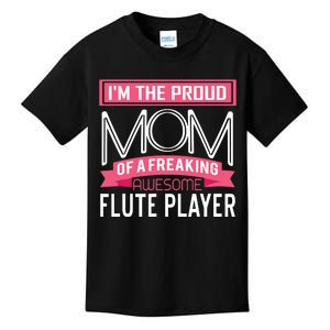 Proud Mom Awesome Flute Player Marching Band Kids T-Shirt