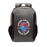 Patriotic Making Arteries Great Again Heart Health Vector Backpack
