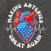 Patriotic Making Arteries Great Again Heart Health Vector Backpack