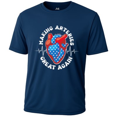Patriotic Making Arteries Great Again Heart Health Performance Shirt