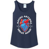 Patriotic Making Arteries Great Again Heart Health Ladies Essential Tank