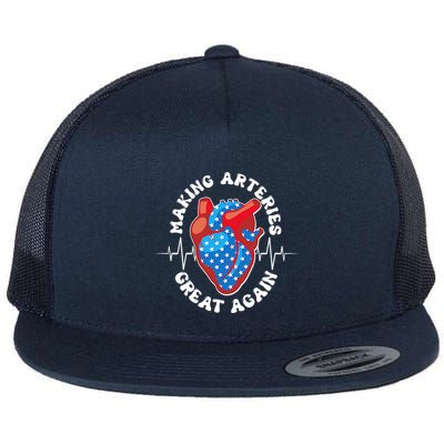 Patriotic Making Arteries Great Again Heart Health Flatbill Hat