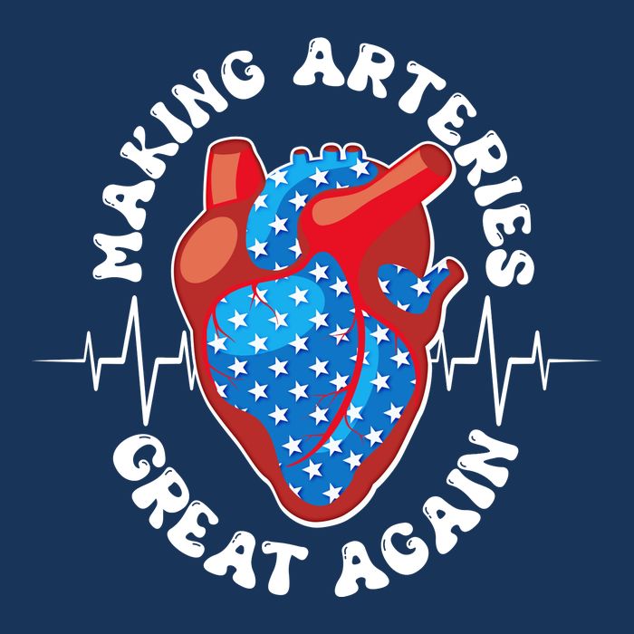 Patriotic Making Arteries Great Again Heart Health Kids T-Shirt