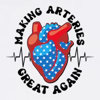 Patriotic Making Arteries Great Again Heart Health Garment-Dyed Sweatshirt