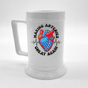 Patriotic Making Arteries Great Again Heart Health Beer Stein