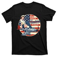 P51 Mustang Airplane Wwii Pinup T-Shirt