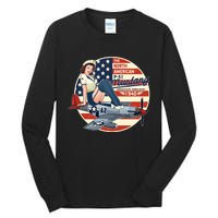 P51 Mustang Airplane Wwii Pinup Tall Long Sleeve T-Shirt