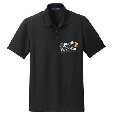 Pinch Me And I'll Punch You HAPPY ST.PATRICK'S DAY Dry Zone Grid Polo