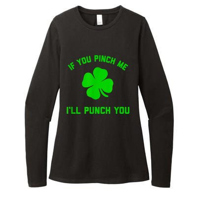 Pinch Me And I'll Punch You Funny Happy St. Patrick's Day Womens CVC Long Sleeve Shirt