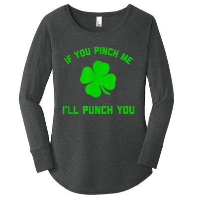 Pinch Me And I'll Punch You Funny Happy St. Patrick's Day Women's Perfect Tri Tunic Long Sleeve Shirt