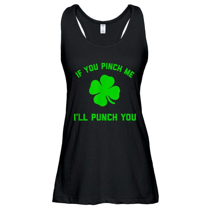 Pinch Me And I'll Punch You Funny Happy St. Patrick's Day Ladies Essential Flowy Tank