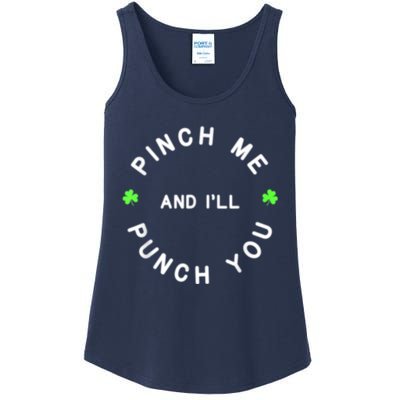 Pinch Me And I'll Punch You Funny Happy St. Patrick's Day Ladies Essential Tank